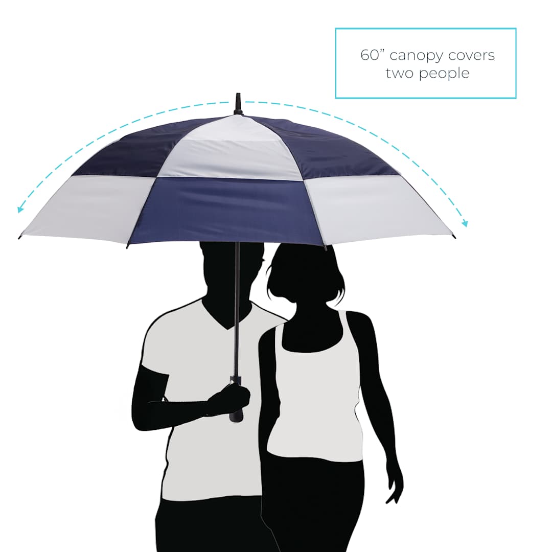totes totes® 60" UV Protection Auto Open Golf Umbrella - 8850-23 Black