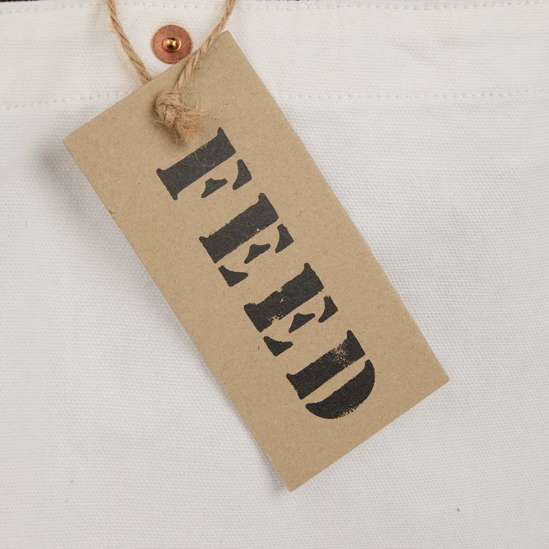 Feed FEED Organic Cotton Rivet Tote - 9009-06 White