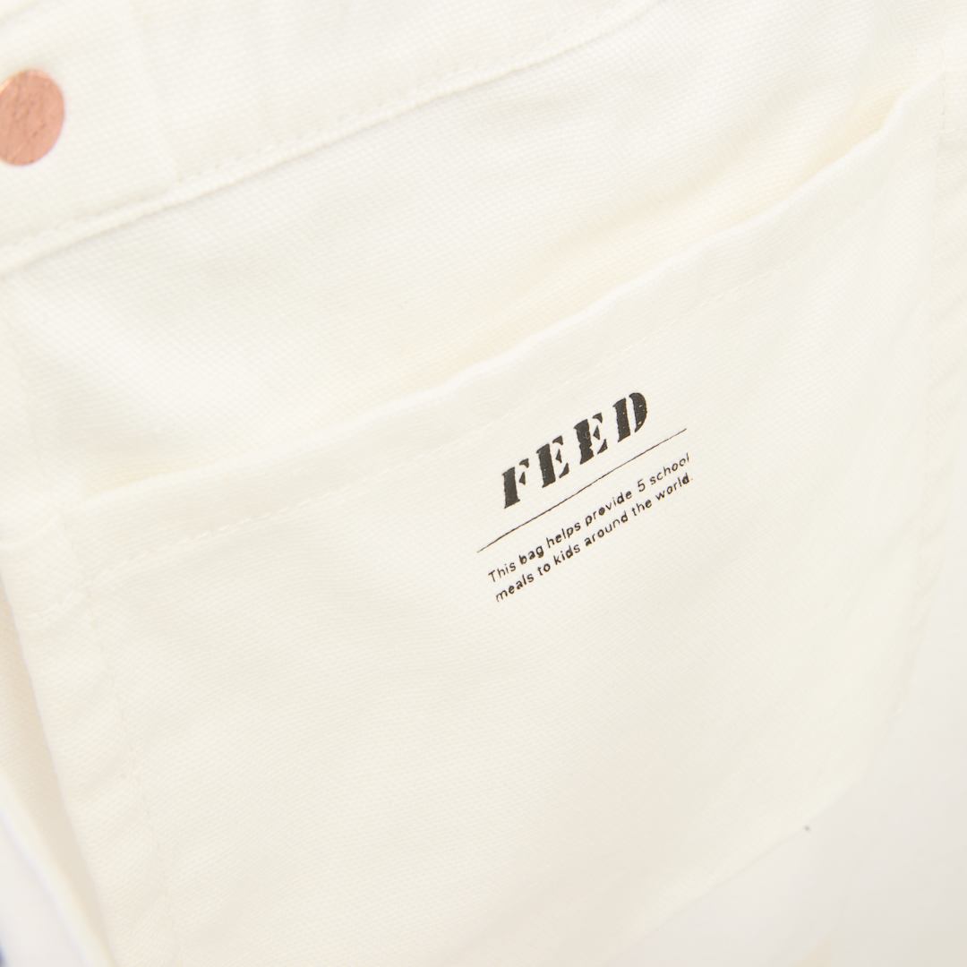 Feed FEED Organic Cotton Rivet Tote - 9009-06 White