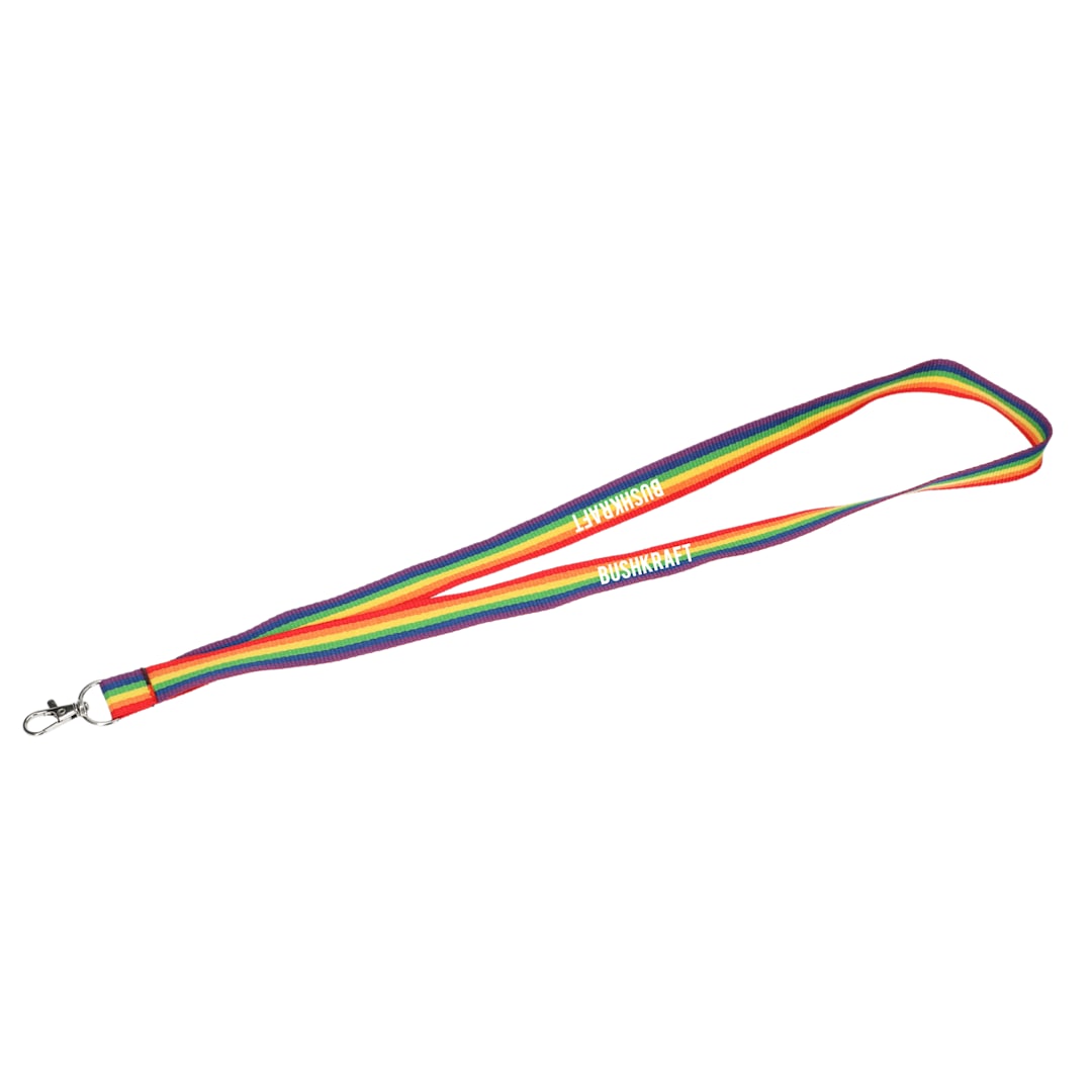 Recycled Polyester Rainbow Lanyard - SM-2467 Pink