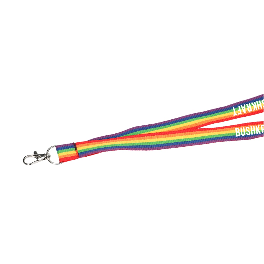 Recycled Polyester Rainbow Lanyard - SM-2467 Pink