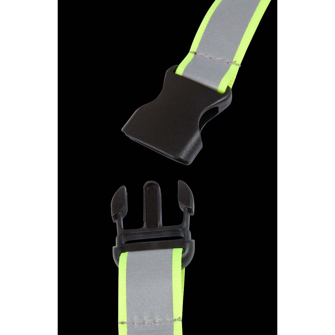 Recycled Polyester Reflective Lanyard - SM-2469 Yellow