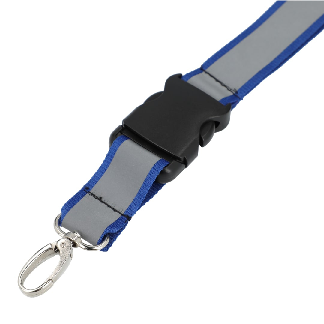Bullet Recycled Polyester Reflective Lanyard - SM-2469 Blue
