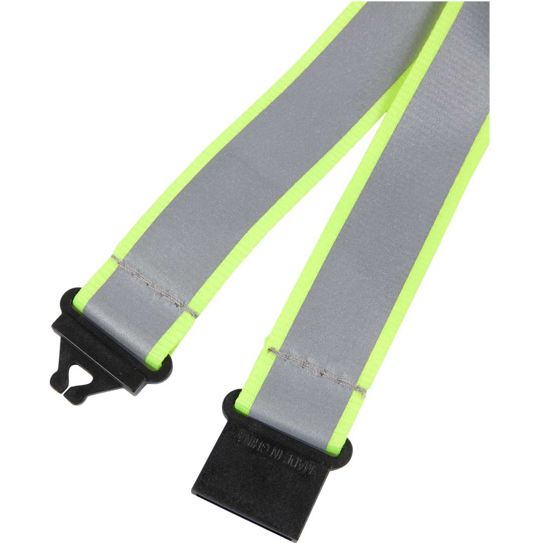 Bullet Recycled Polyester Reflective Lanyard - SM-2469 Yellow