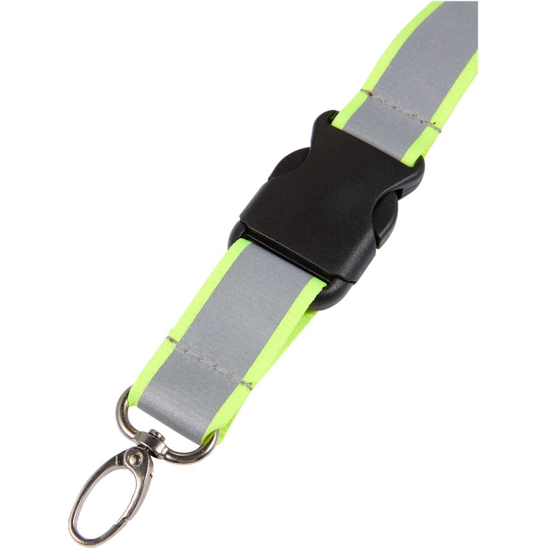 Bullet Recycled Polyester Reflective Lanyard - SM-2469 Yellow