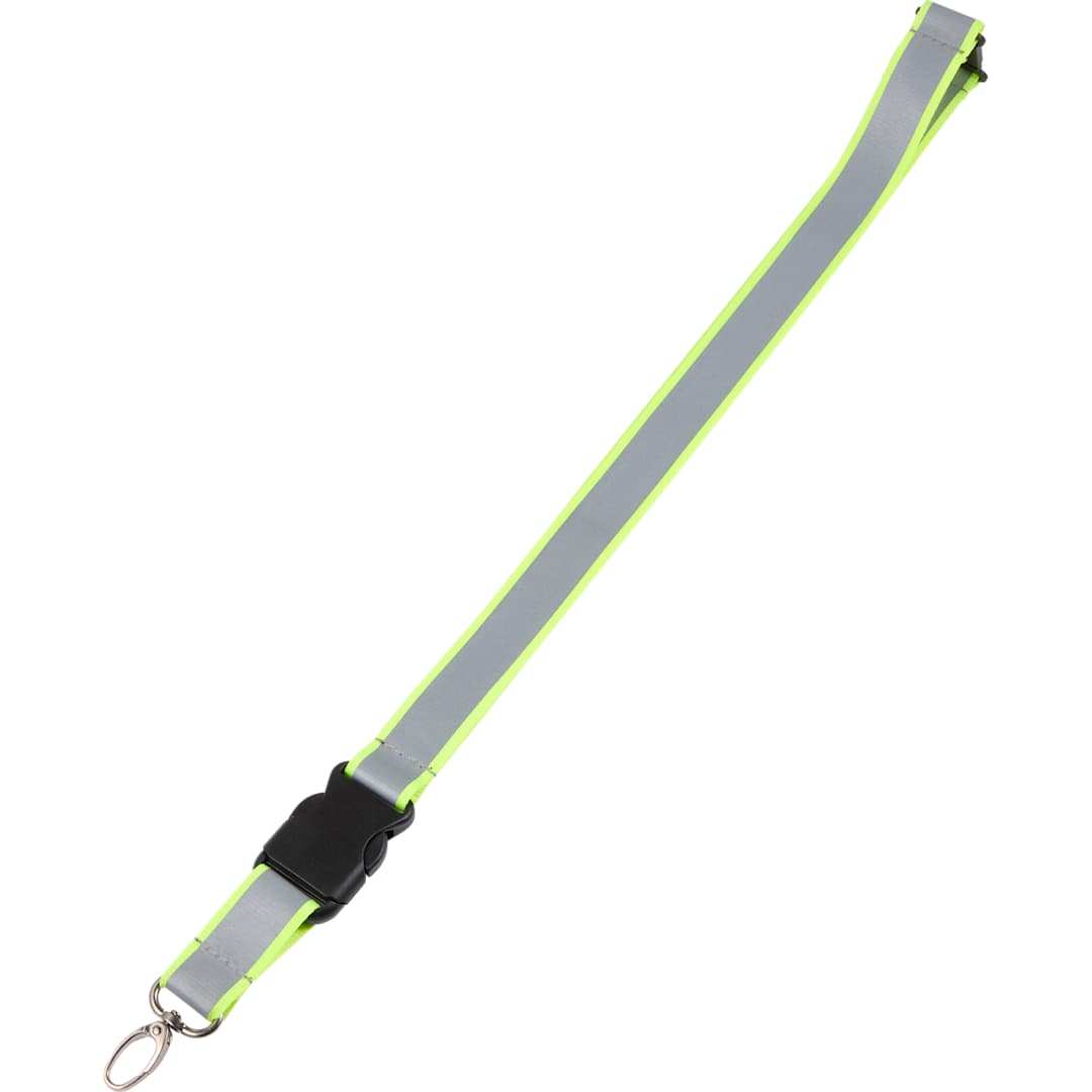 Bullet Recycled Polyester Reflective Lanyard - SM-2469 Yellow