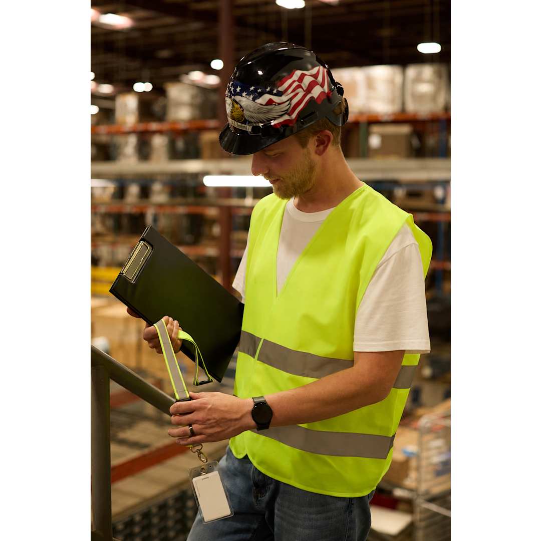 Bullet Recycled Polyester Reflective Lanyard - SM-2469 Yellow