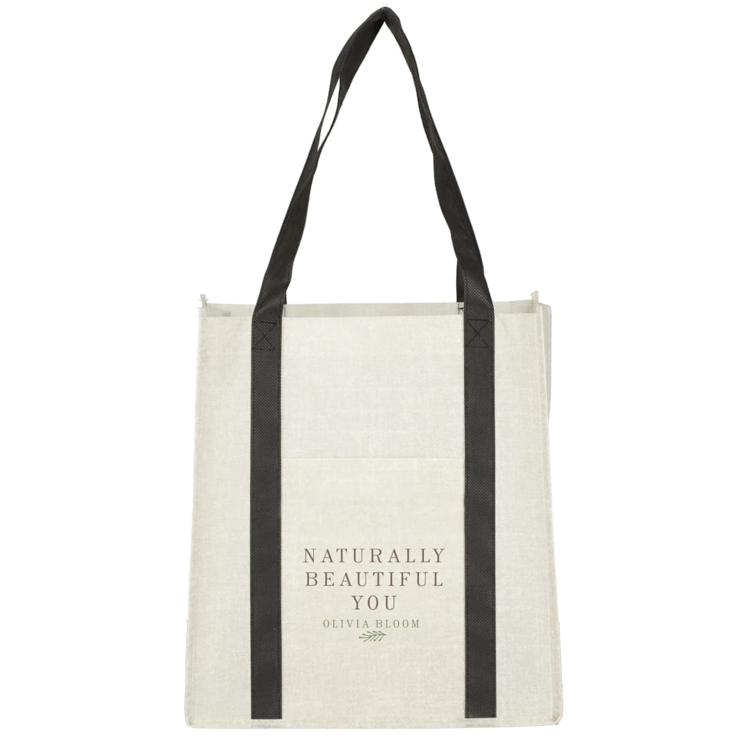 Pluto Recycled Non-Woven Small Grocery Tote - SM-5212 Black