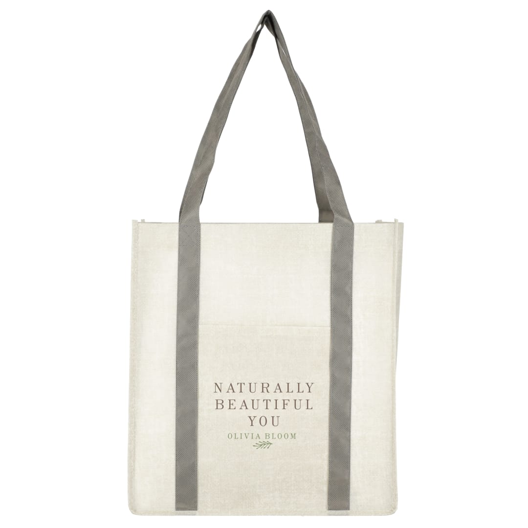 Pluto Recycled Non-Woven Small Grocery Tote - SM-5212 Gray