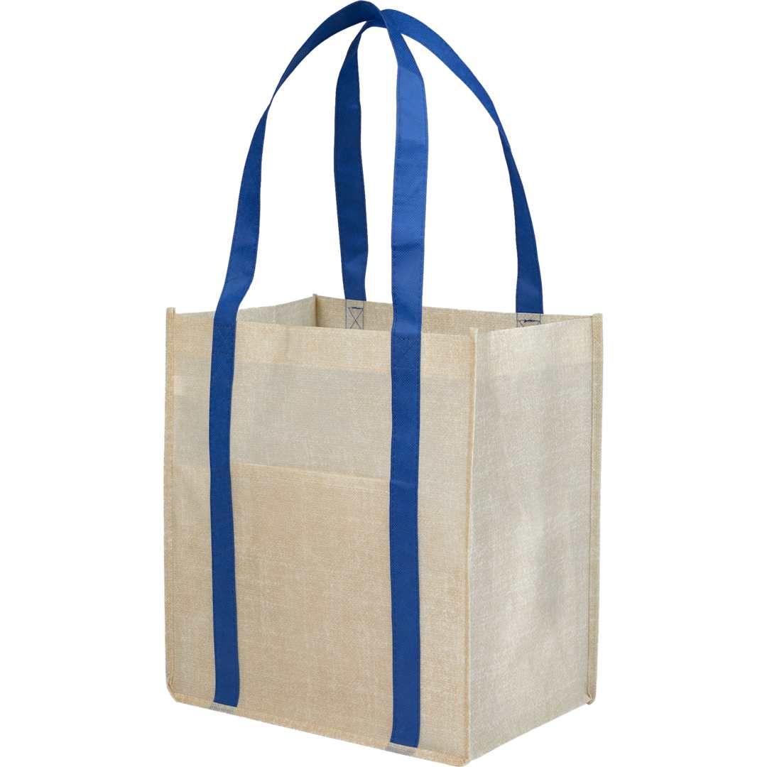 Pluto Recycled Non-Woven Small Grocery Tote - SM-5212 Blue