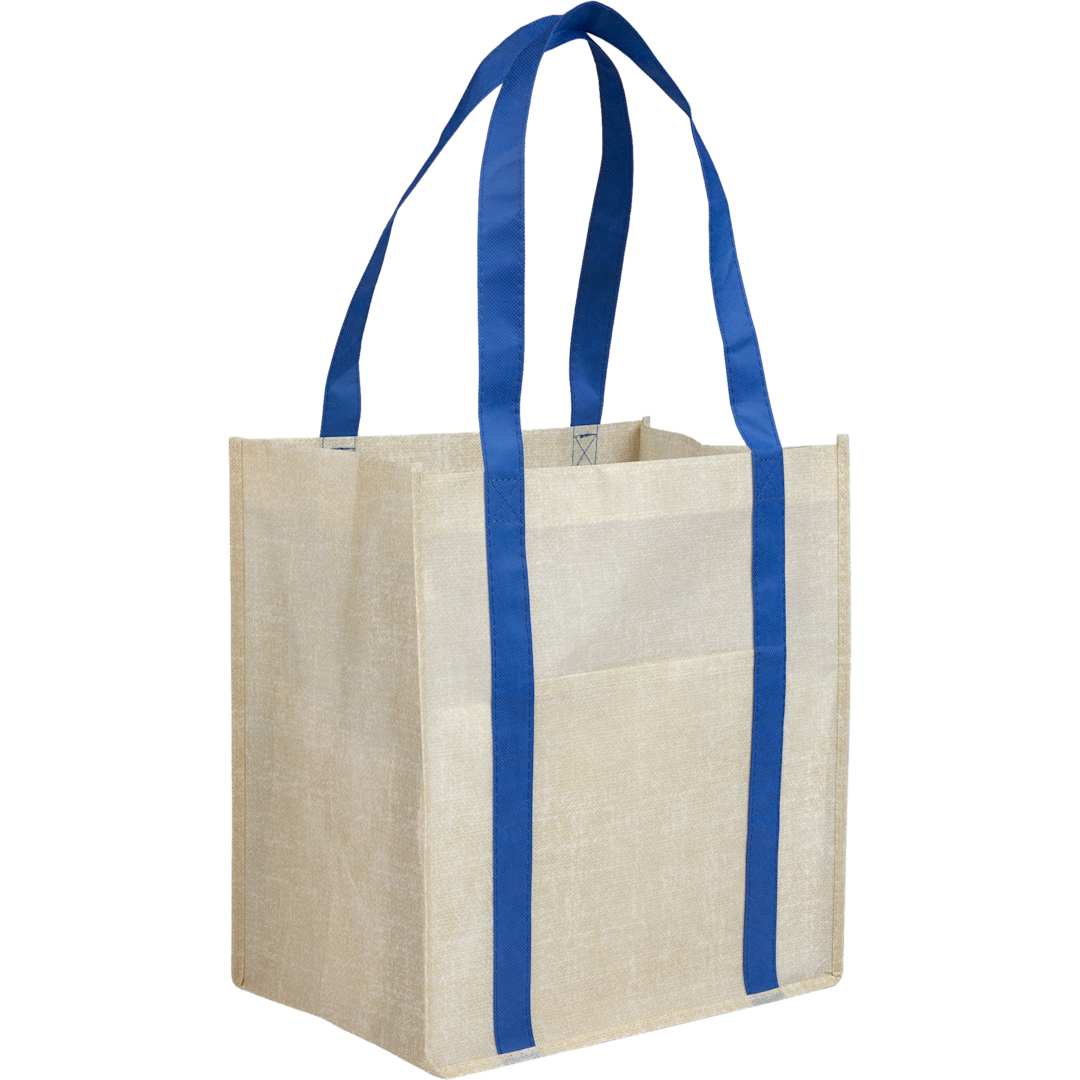 Pluto Recycled Non-Woven Small Grocery Tote - SM-5212 Blue