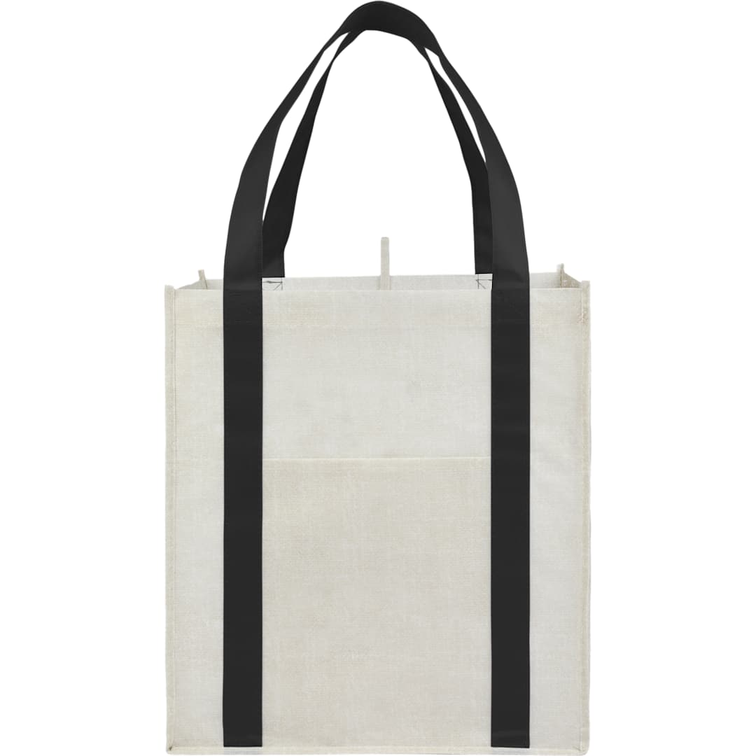 Neptune Recycled Non-Woven Grocery Tote - SM-5213 Black