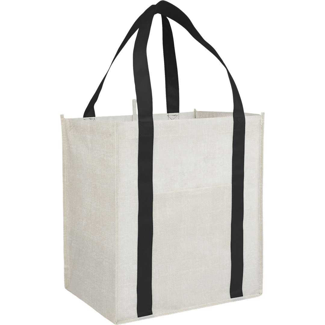 Neptune Recycled Non-Woven Grocery Tote - SM-5213 Black