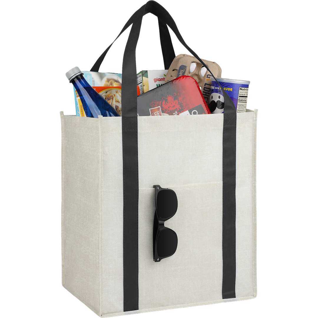 Neptune Recycled Non-Woven Grocery Tote - SM-5213 Black