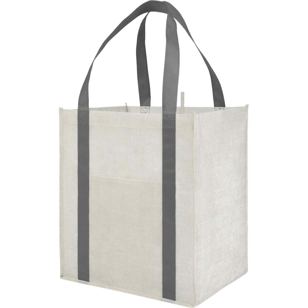 Neptune Recycled Non-Woven Grocery Tote - SM-5213 Gray