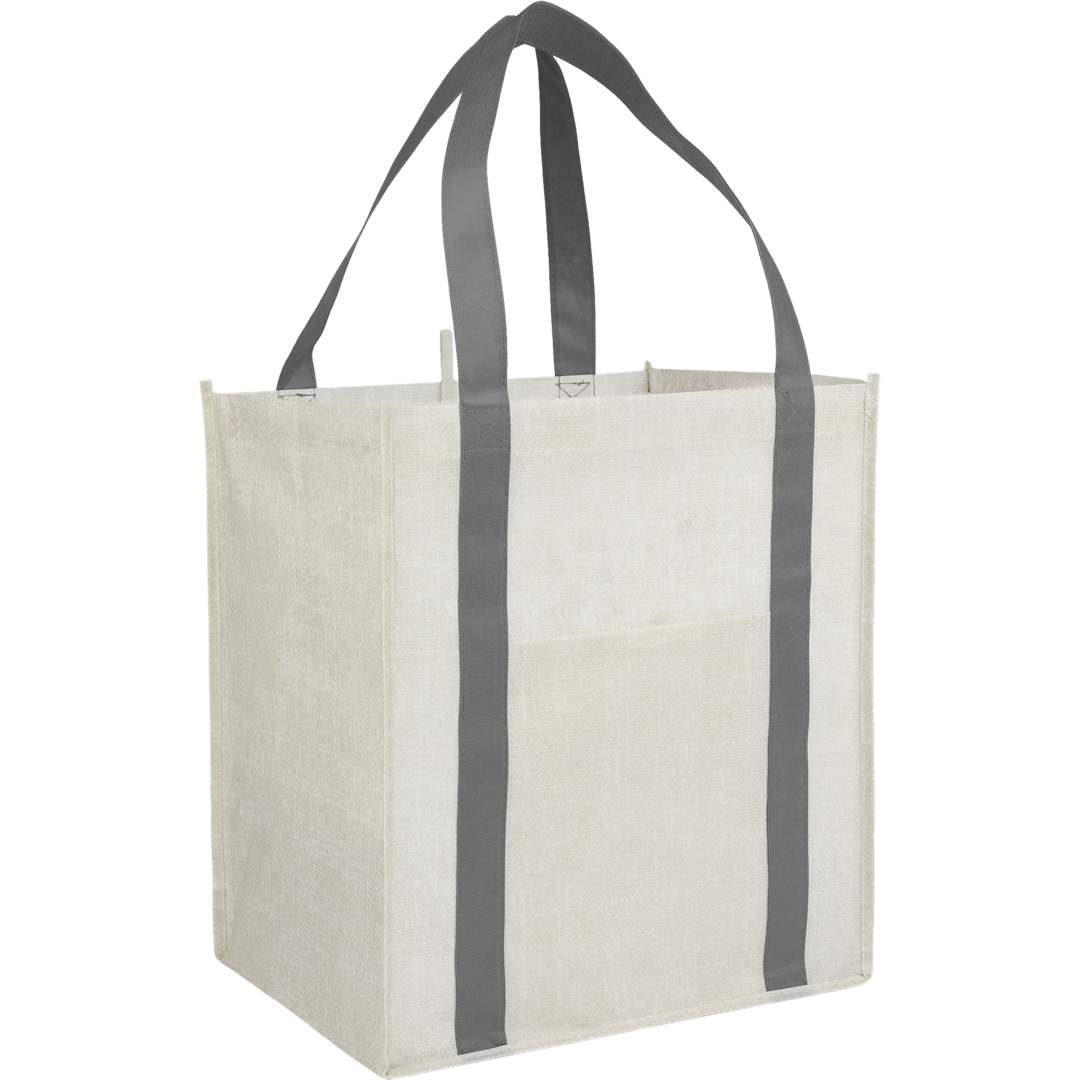 Neptune Recycled Non-Woven Grocery Tote - SM-5213 Gray