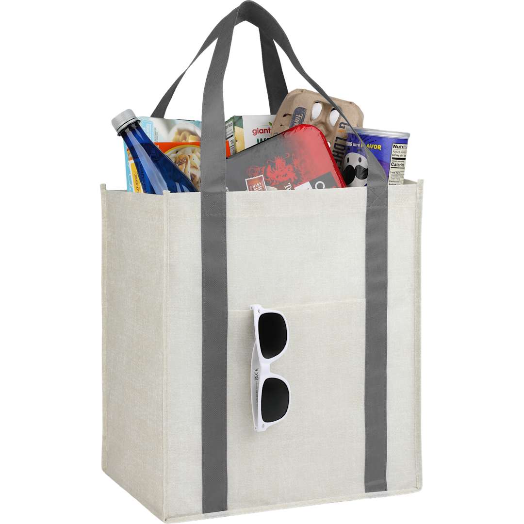 Neptune Recycled Non-Woven Grocery Tote - SM-5213 Gray