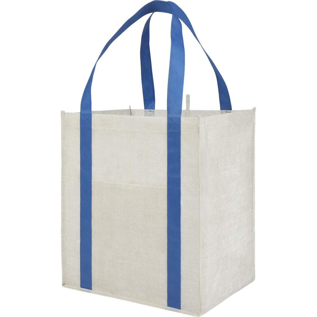 Neptune Recycled Non-Woven Grocery Tote - SM-5213 Blue