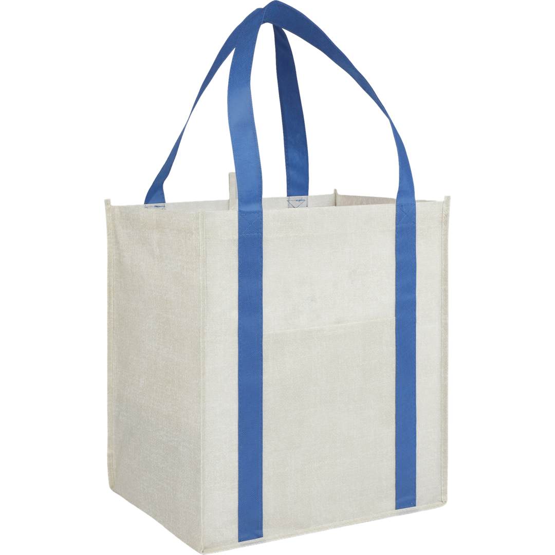 Neptune Recycled Non-Woven Grocery Tote - SM-5213 Blue