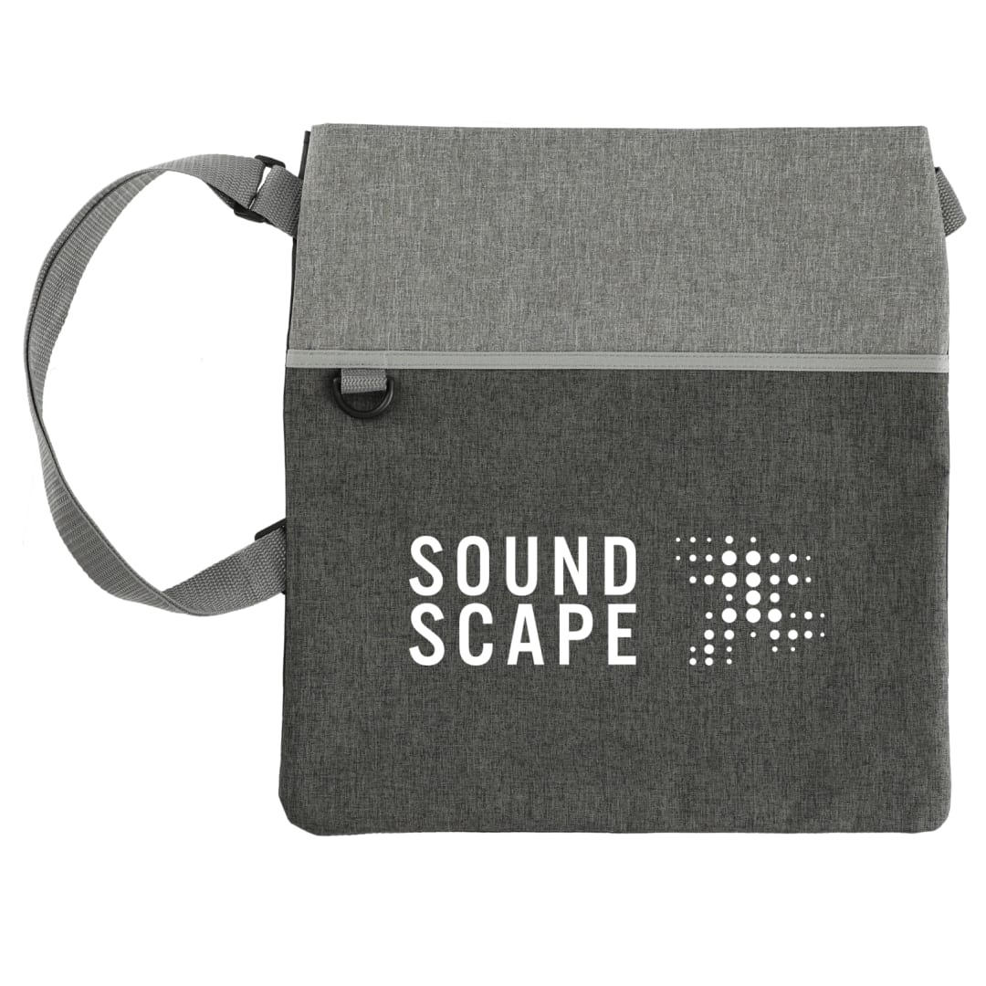 Double Heather RPET Crossbody Tote - SM-5224 Gray