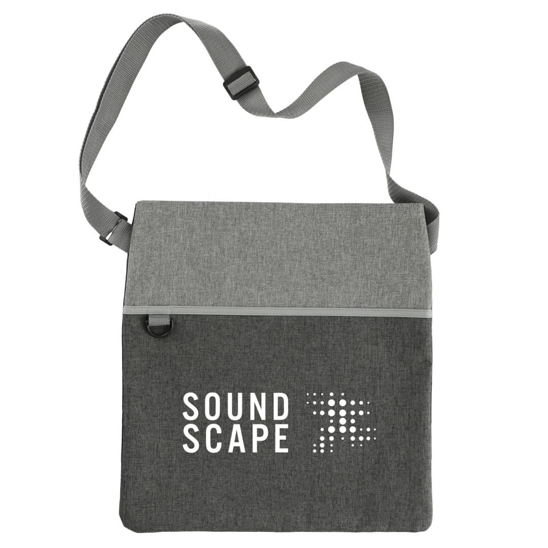 Double Heather RPET Crossbody Tote - SM-5224 Gray