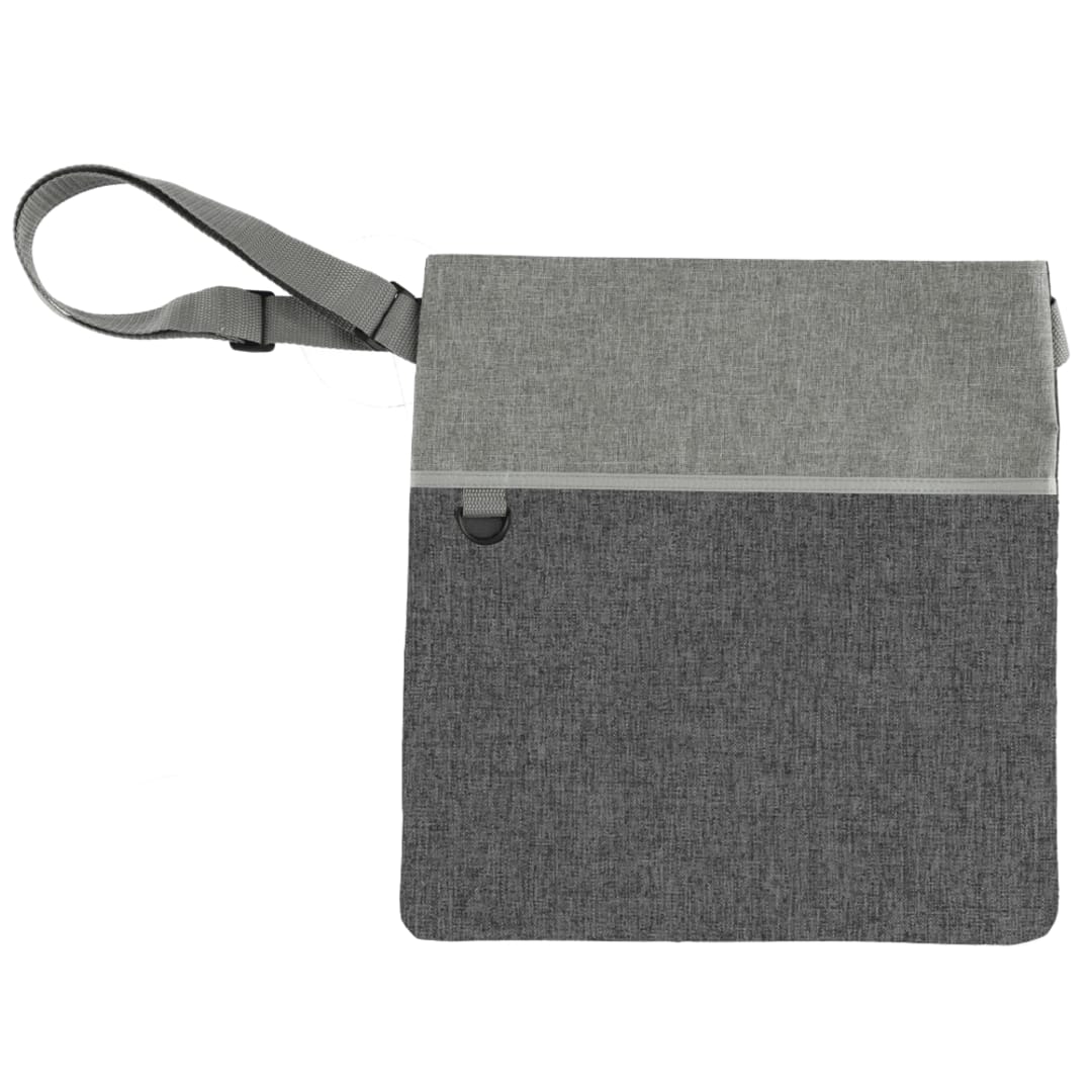 Bullet Double Heather RPET Crossbody Tote - SM-5224 Gray
