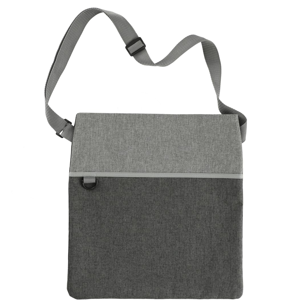 Bullet Double Heather RPET Crossbody Tote - SM-5224 Gray
