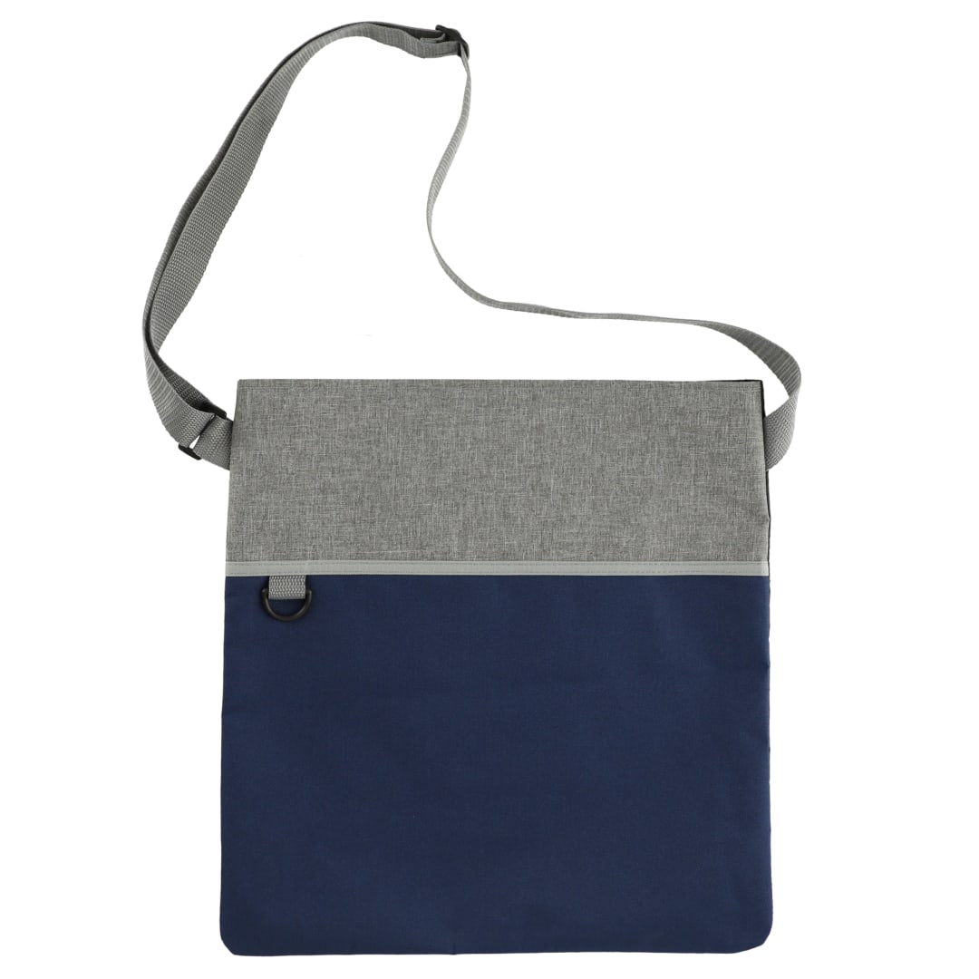 Bullet Double Heather RPET Crossbody Tote - SM-5224 Blue