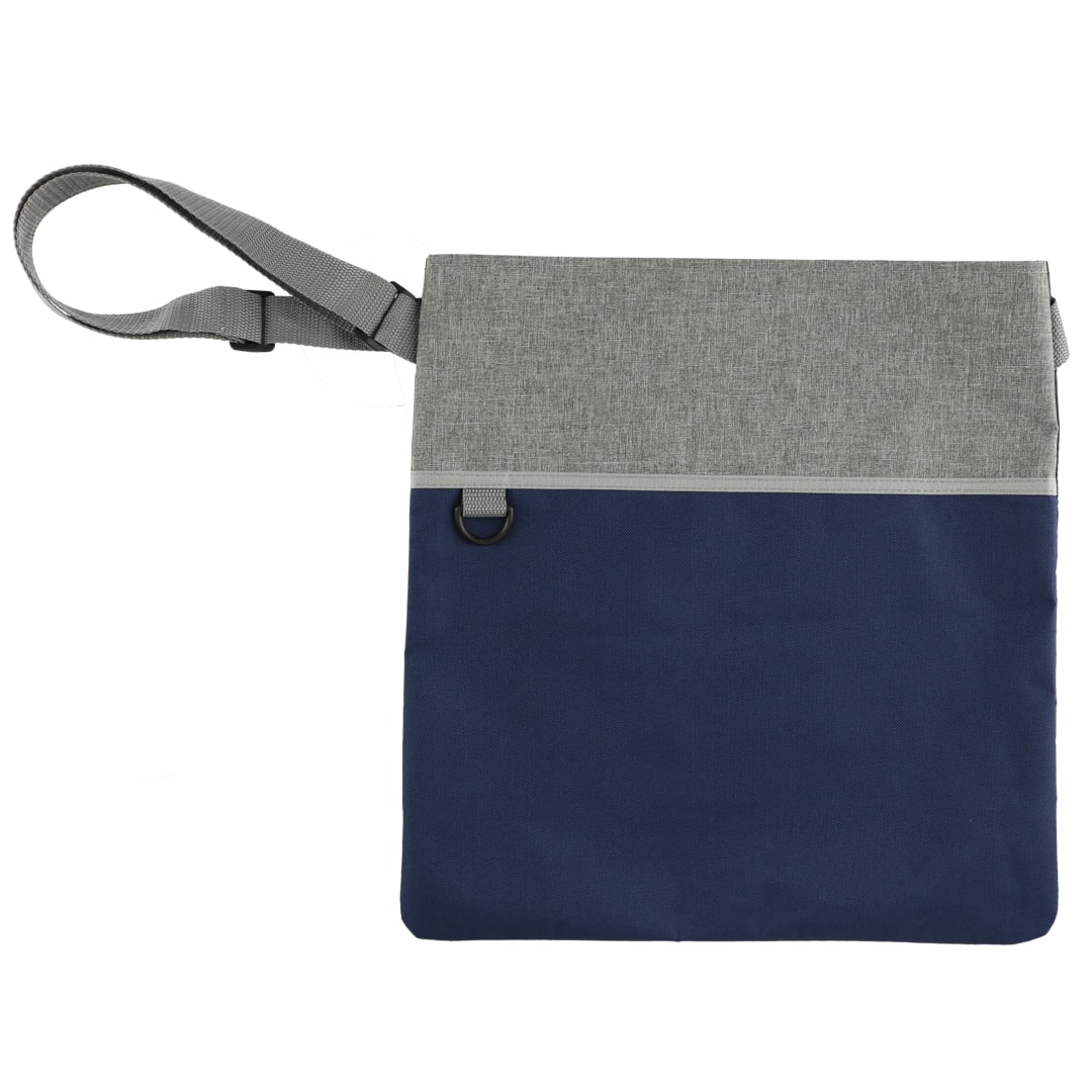 Bullet Double Heather RPET Crossbody Tote - SM-5224 Blue