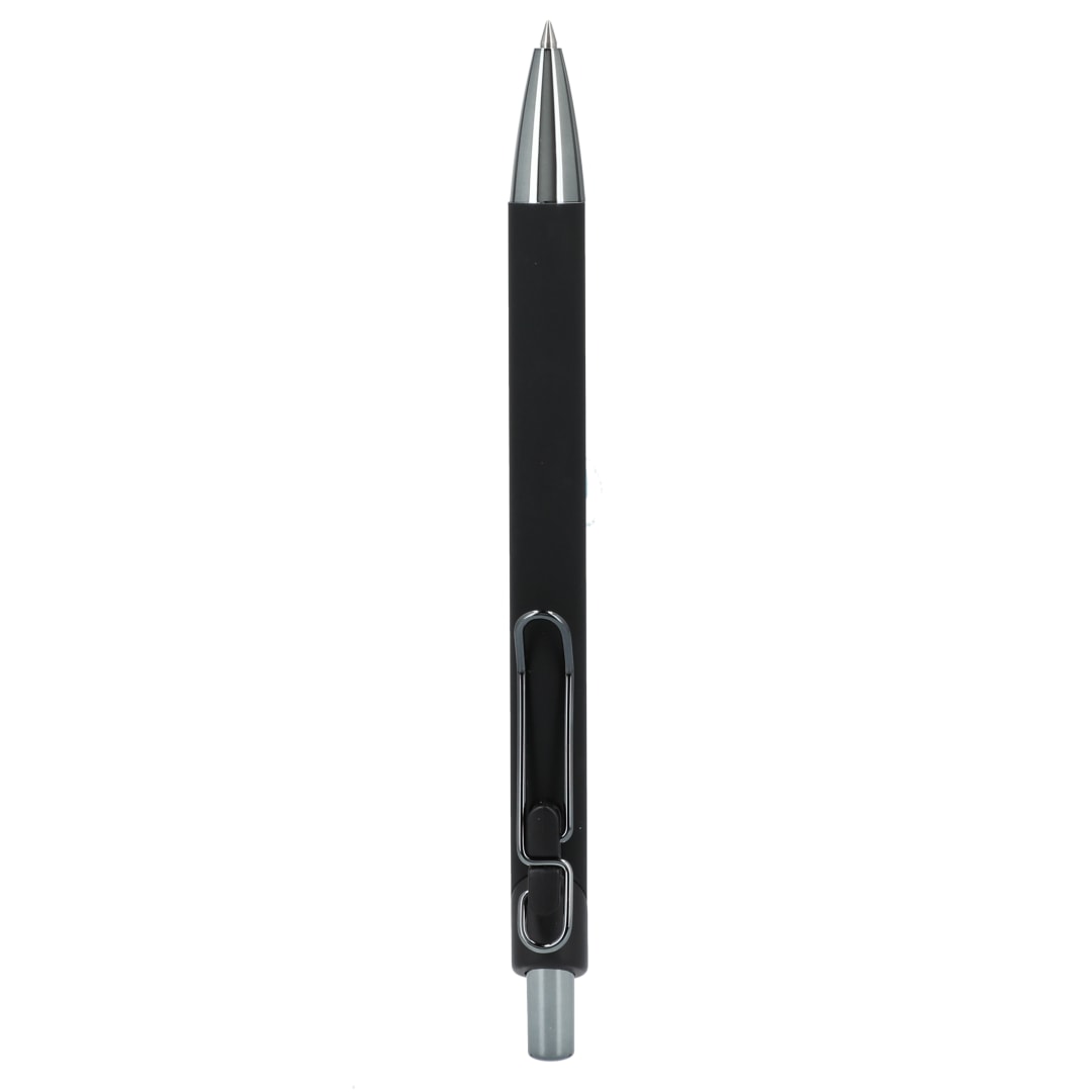 Metallic Recycled Aluminum Soft Touch Gel Pen - SM-5289 Black