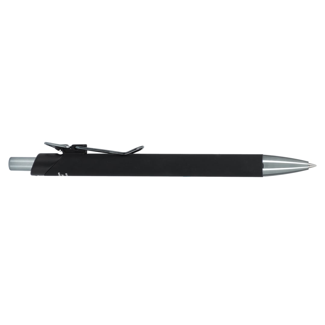 Metallic Recycled Aluminum Soft Touch Gel Pen - SM-5289 Black