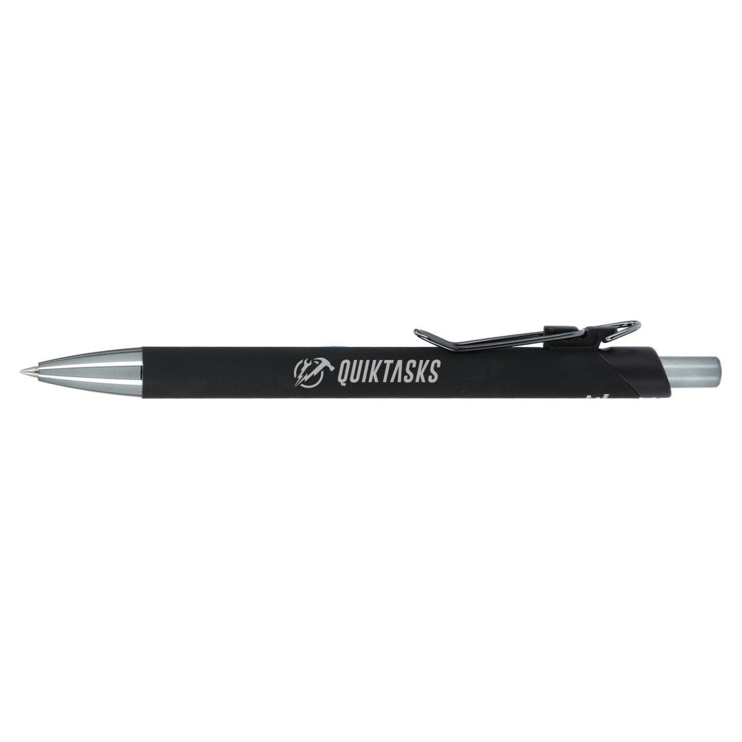 Metallic Recycled Aluminum Soft Touch Gel Pen - SM-5289 Black