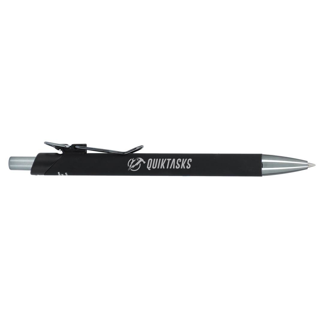 Metallic Recycled Aluminum Soft Touch Gel Pen - SM-5289 Black