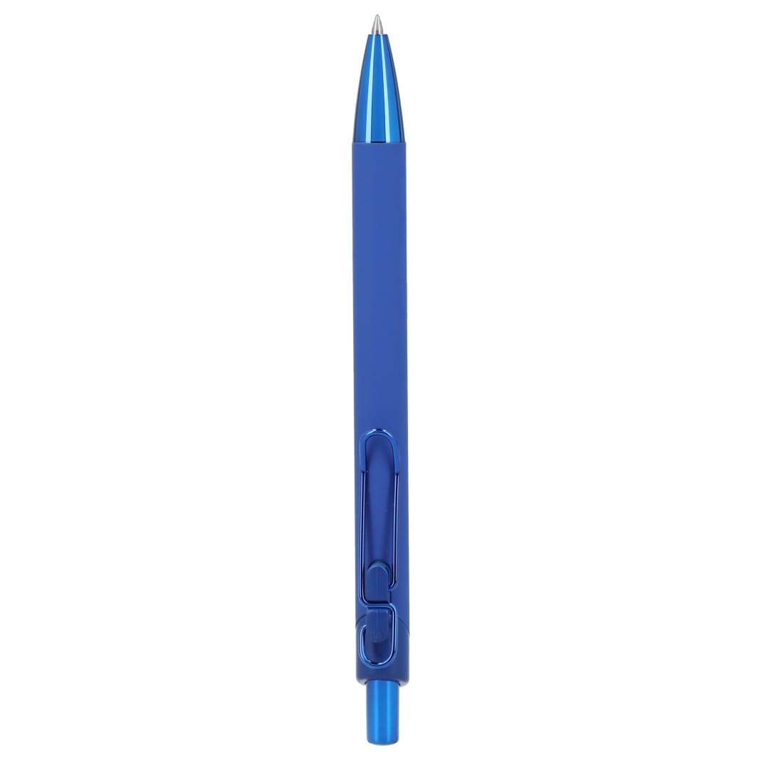 Metallic Recycled Aluminum Soft Touch Gel Pen - SM-5289 Blue