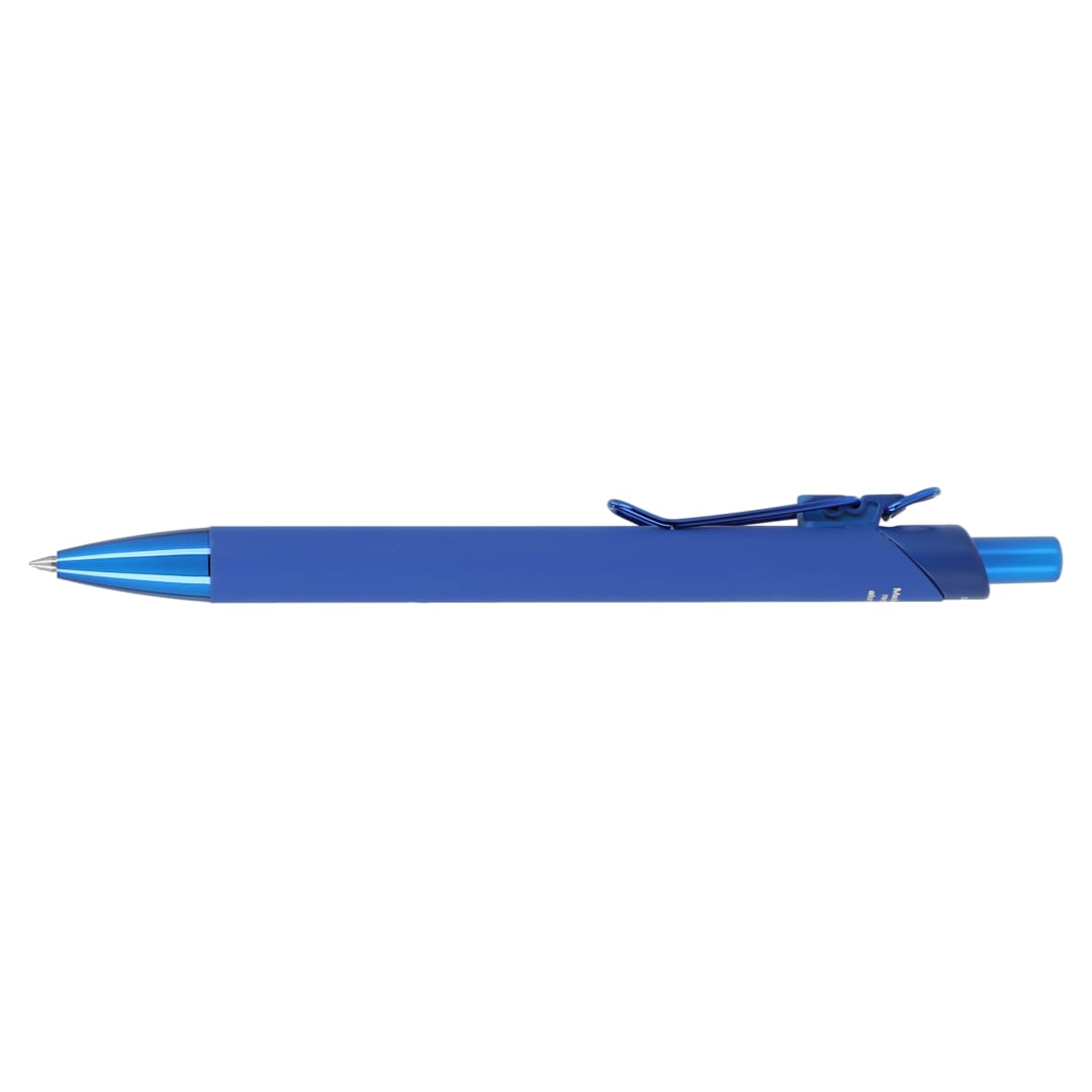 Metallic Recycled Aluminum Soft Touch Gel Pen - SM-5289 Blue