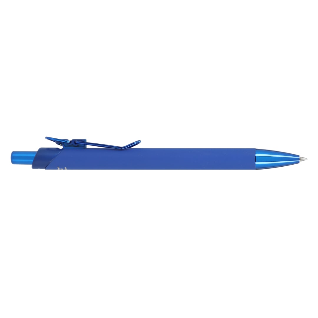 Metallic Recycled Aluminum Soft Touch Gel Pen - SM-5289 Blue