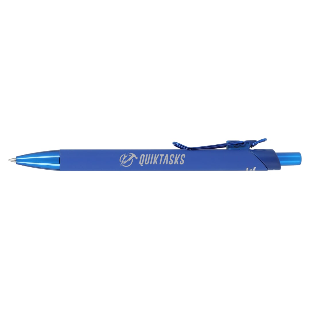 Metallic Recycled Aluminum Soft Touch Gel Pen - SM-5289 Blue