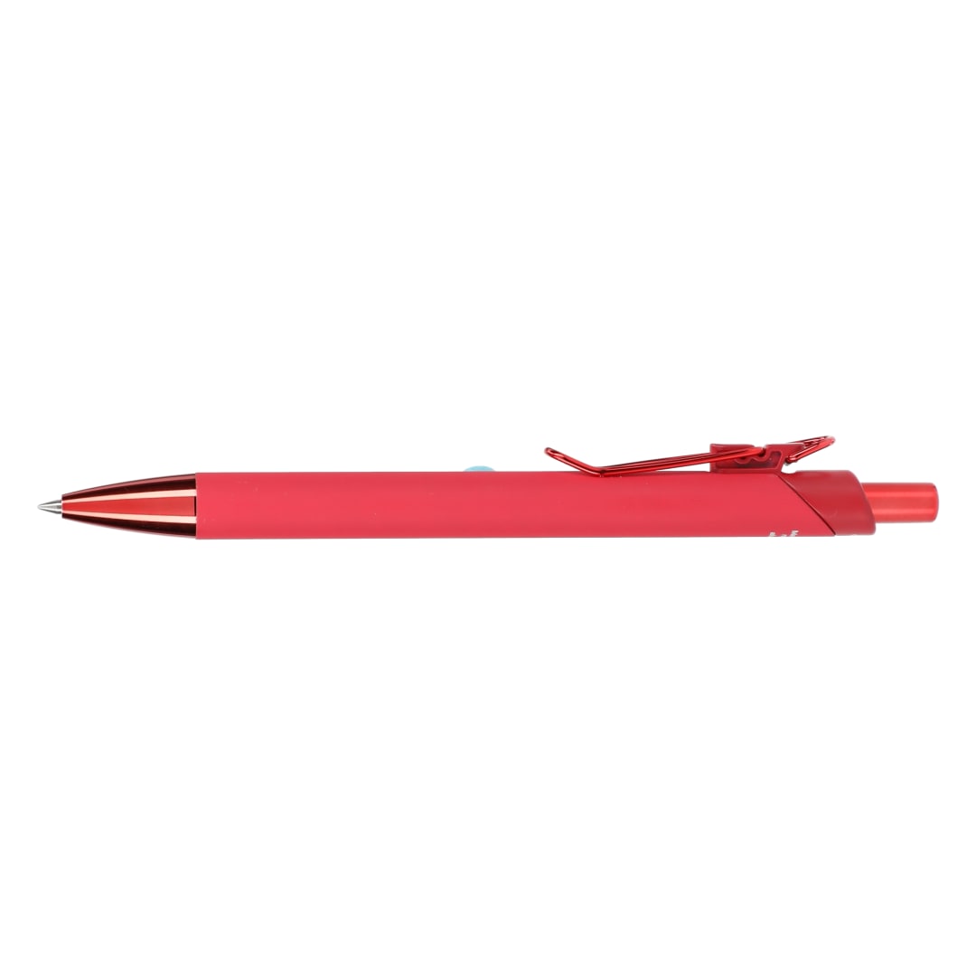 Metallic Recycled Aluminum Soft Touch Gel Pen - SM-5289 Red