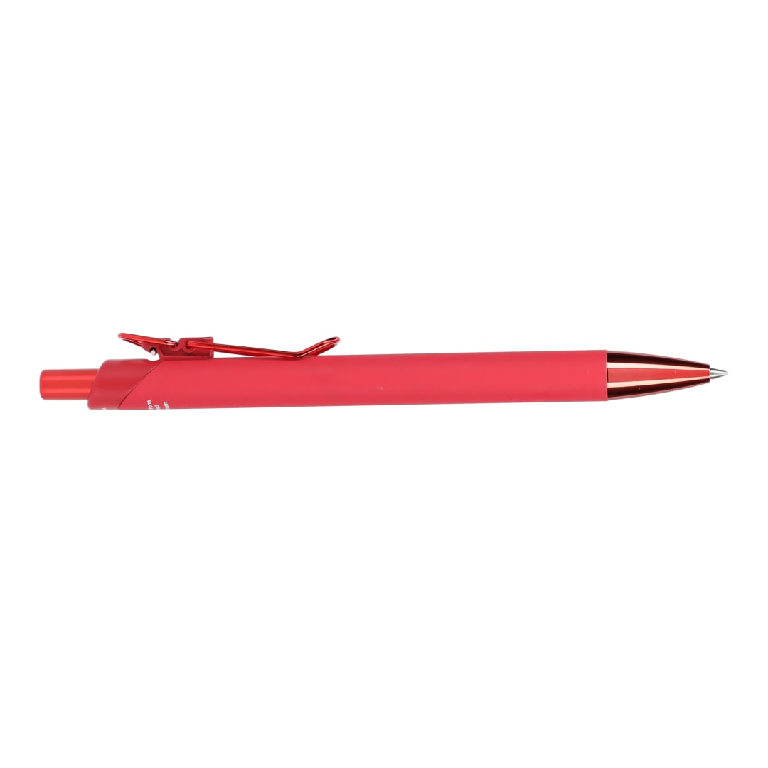 Metallic Recycled Aluminum Soft Touch Gel Pen - SM-5289 Red