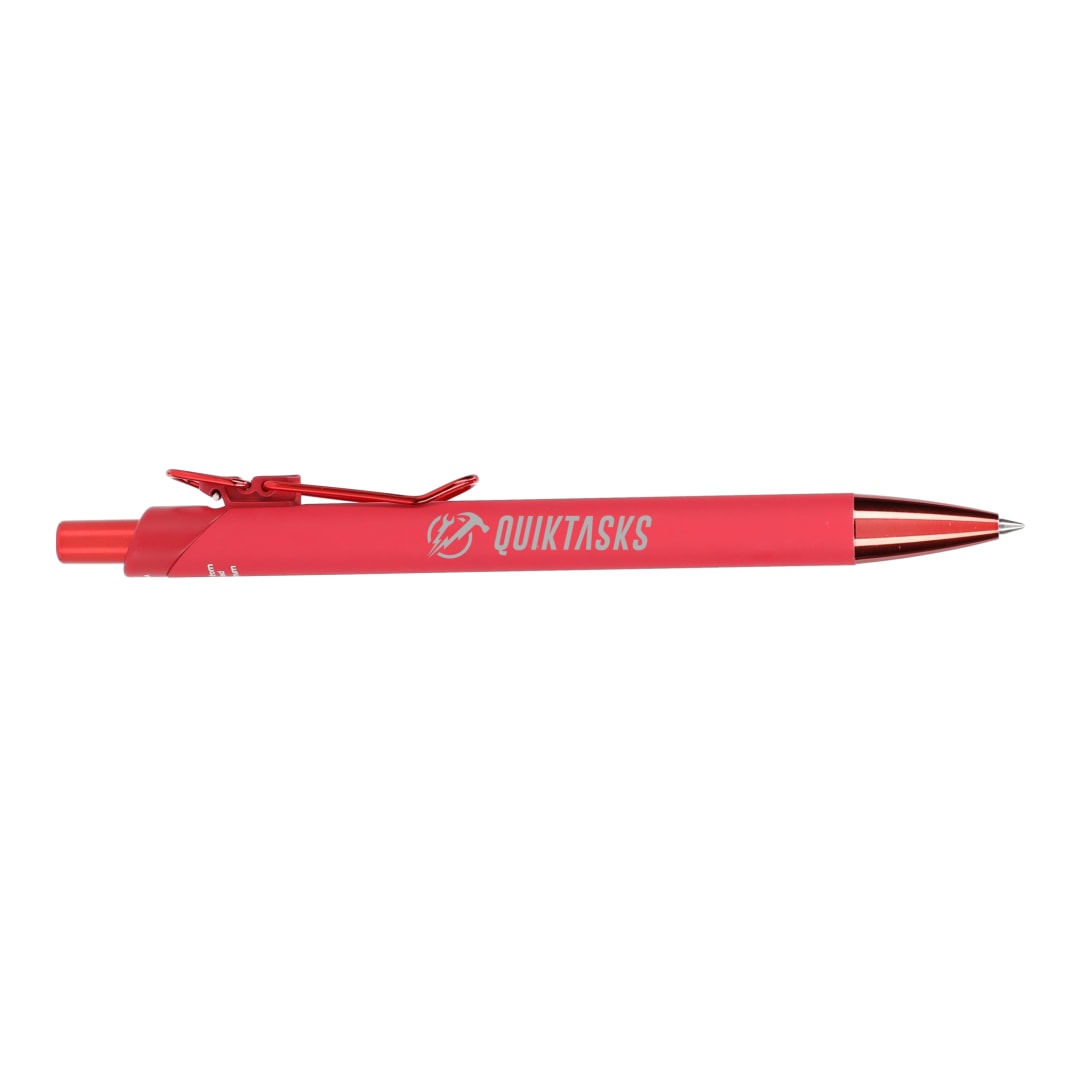 Metallic Recycled Aluminum Soft Touch Gel Pen - SM-5289 Red