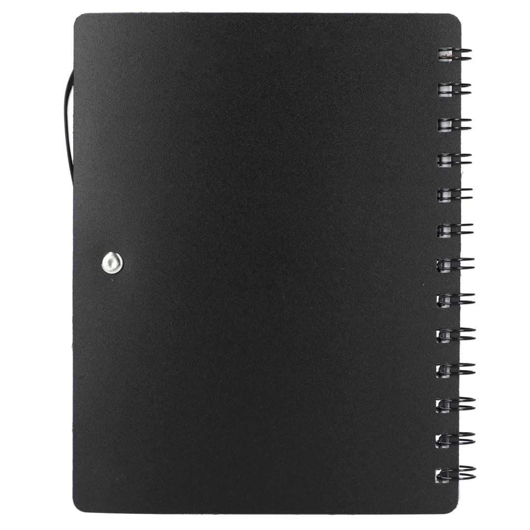  5&quot; x 7&quot; Recycled Dual Pocket Spiral Notebook w Pen - SM-5291