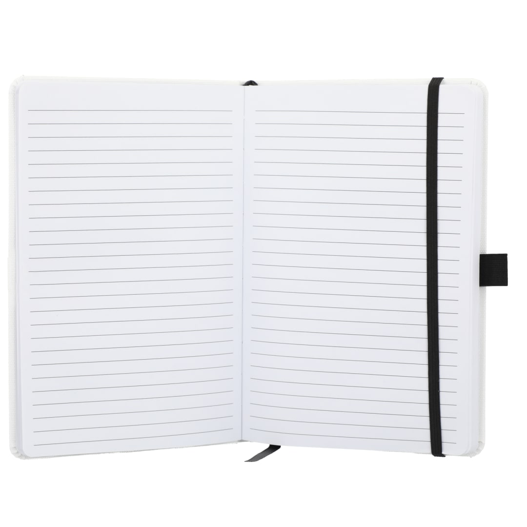 FSC&#174; Recycled 5.5 x 8.5 Bamboo Fiber Bound Noteboo - SM-5294 Black
