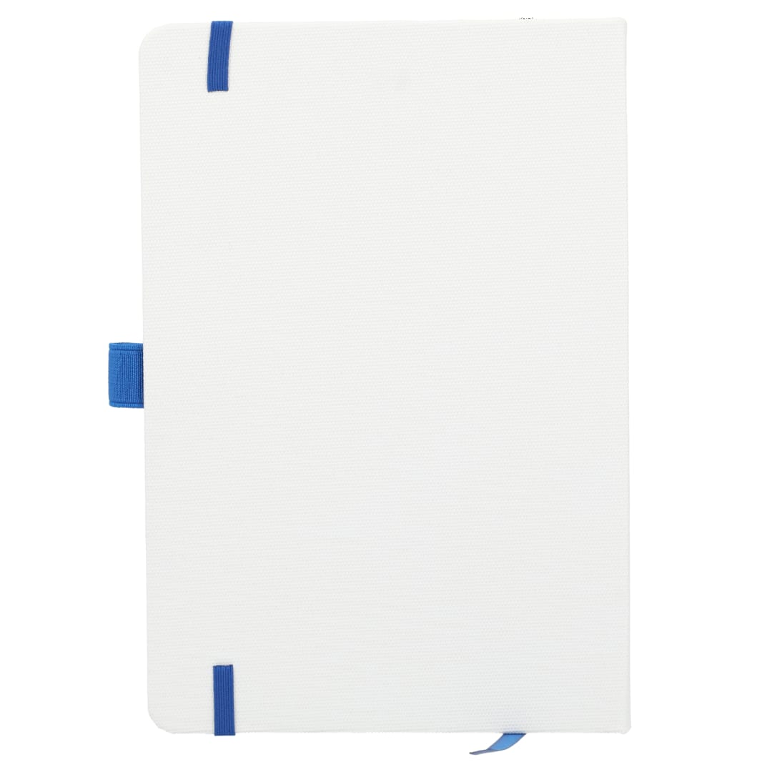 FSC&#174; Recycled 5.5 x 8.5 Bamboo Fiber Bound Noteboo - SM-5294 Blue
