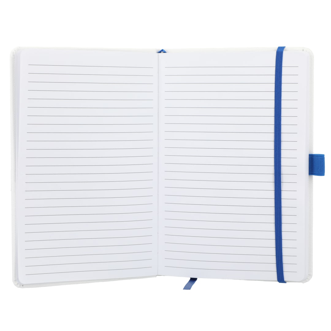 FSC&#174; Recycled 5.5 x 8.5 Bamboo Fiber Bound Noteboo - SM-5294 Blue