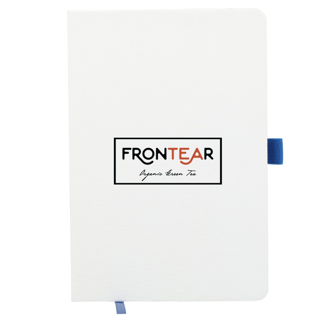 FSC&#174; Recycled 5.5 x 8.5 Bamboo Fiber Bound Noteboo - SM-5294 Blue