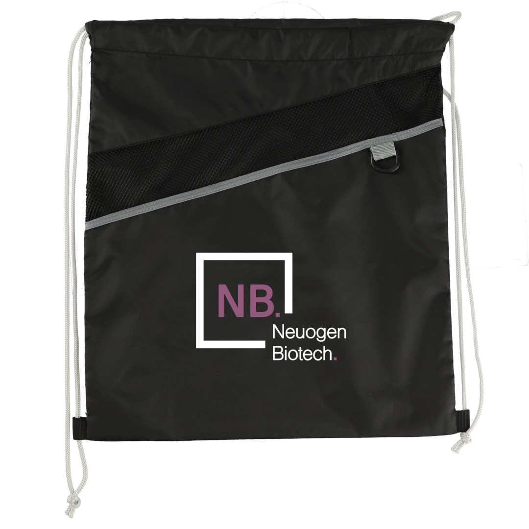 Combo Recycled Drawstring Bag - SM-6009 Black