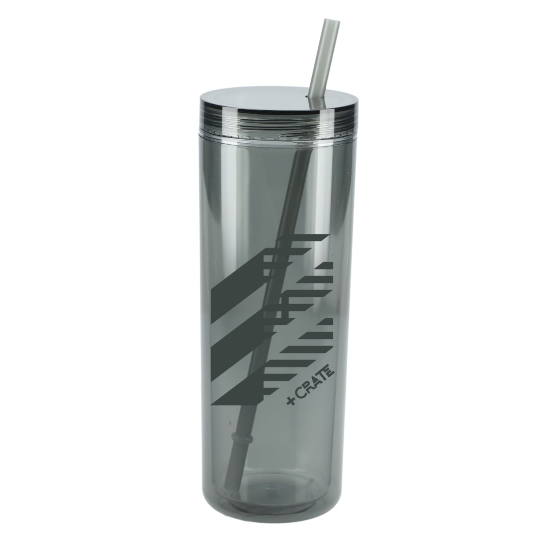 Chroma Recycled Acrylic Straw Tumbler 16oz - SM-6020 Black