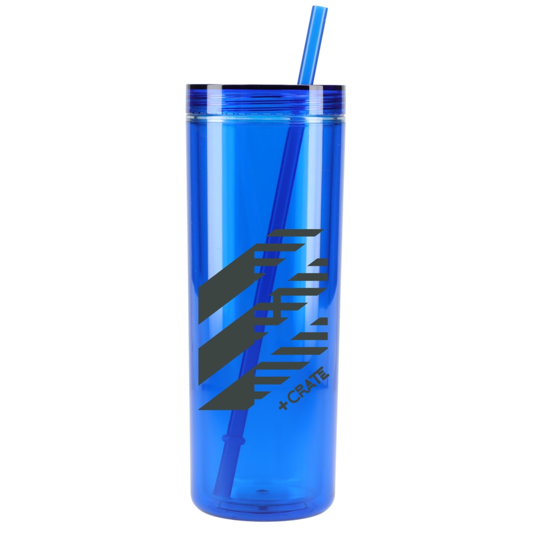 Chroma Recycled Acrylic Straw Tumbler 16oz - SM-6020 Blue
