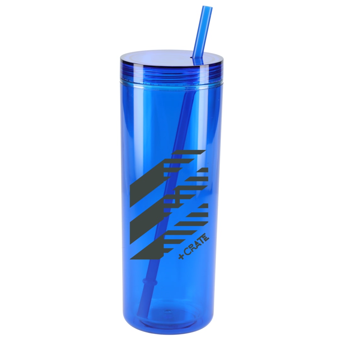 Chroma Recycled Acrylic Straw Tumbler 16oz - SM-6020 Blue