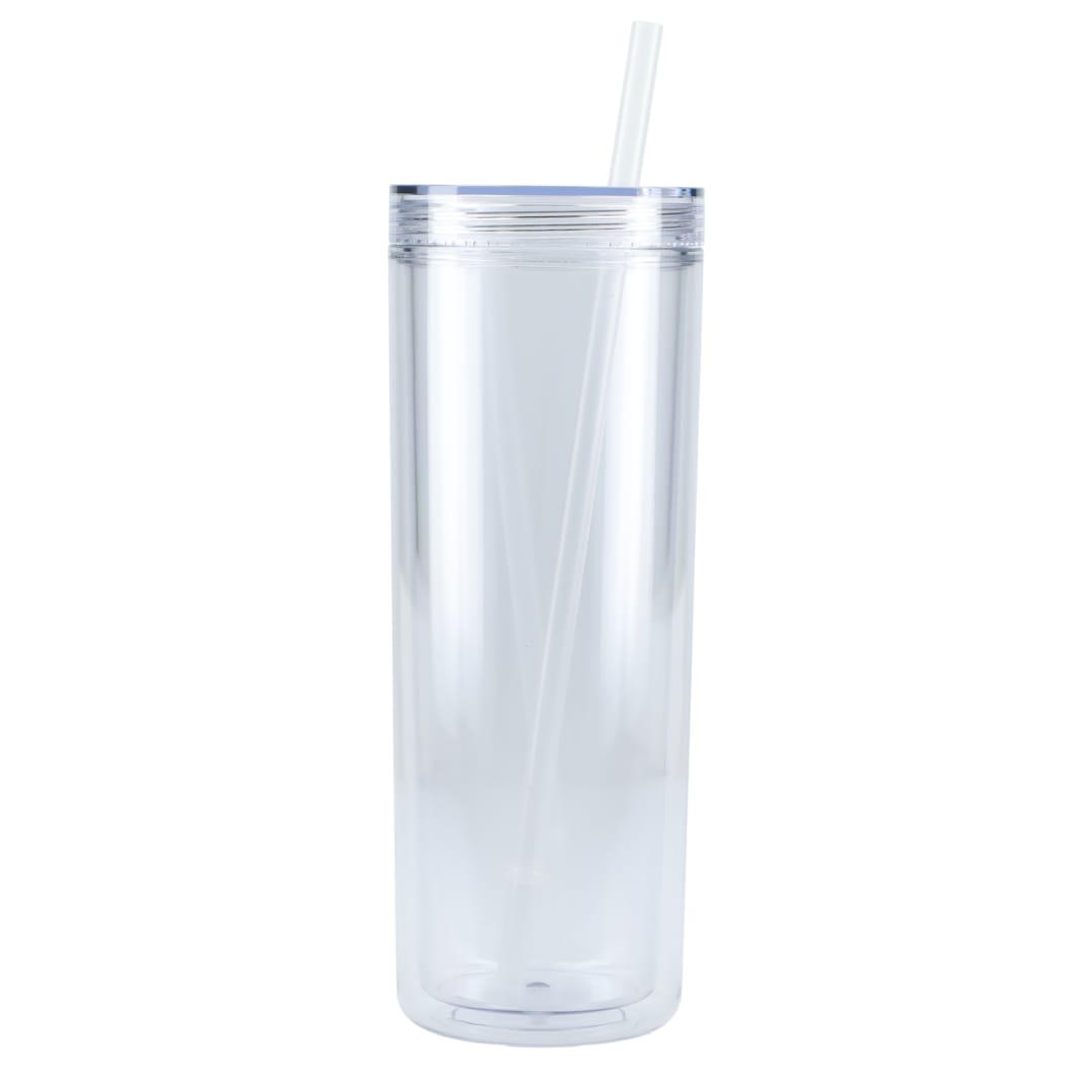 Chroma Recycled Acrylic Straw Tumbler 16oz - SM-6020 Clear